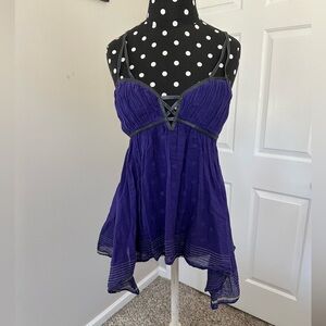 New Romantics Purple Babydoll Top